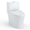 Elongated One-Piece Toilet w/Soft-Close Seat, Ceramic & PP, White, Multiple Styles - 3 of 4