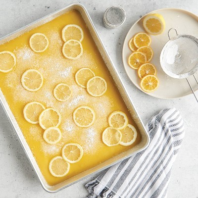 Nordic Ware 17.9x13 Aluminum Naturals High Sided Cake Sheet Pan: Hand Wash, Oven-Safe Baking Pan, Silver