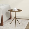 POVISON Round Side Table, Italian-style Lotus Leaf-shaped Side Table, 19.68"-ST8036BR50 - 3 of 4