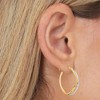 14k Two-Tone Gold 26mm Twisted Hoop Earrings - 2 of 3