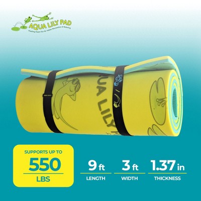 Green and Yellow Foam Floating Pool Lounger with Storage Bag