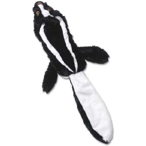 PetRageous 91530 RoadRageous Skunk Plush Squeaker Dog Toy 22-Inch Long and Stuffless Body for Dogs of All Breeds, Black - 1 of 1