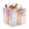 LED Lighted Holiday Package Trio – Gold Woven Gift Boxes 3 Sizes by Melrose - 3 of 4