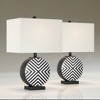 360 Lighting Fraser 21 1/2" Black and White Ceramic Disc Table Lamp Set of 2 - 2 of 4