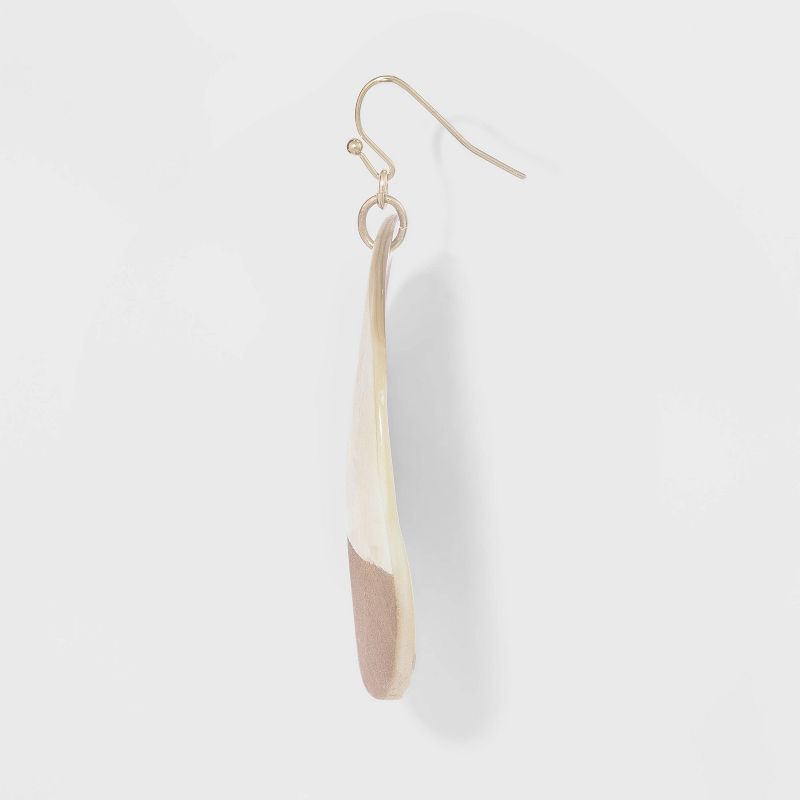 Round Natural Shell Earrings - A New Day&#8482;, 3 of 5