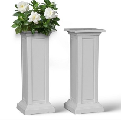 INFURNIC Planters Tall Decorative Plant Pedestal Stands, Elegant Garden Bed for Outdoor and Indoor Spaces, Stylish Plant Holder, 13.98"*13.98"*36.02"