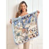 SilkSilky Women's Pure Silk Scenery Pattern Square Scarf 68x68cm/26.8 - 4 of 4