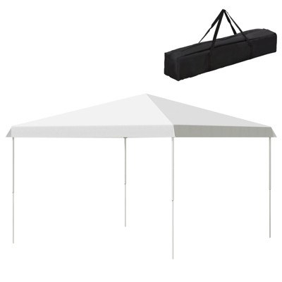 VisioGear 13'*13' Pop Up Canopy Tent, Outdoor Instant Gazebo Sun Shade Shelter for Catering, Wedding, White, 157.2"*157.2"*124.8"