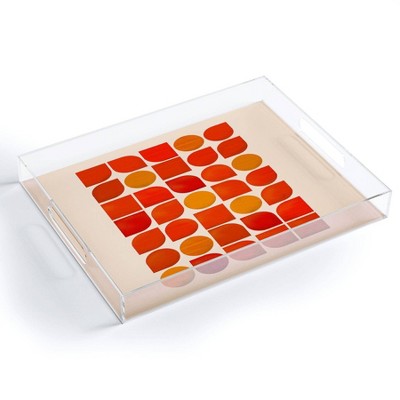 17" x 14" Acrylic Showmemars Fun Mid-Century Abstract Tray - society6