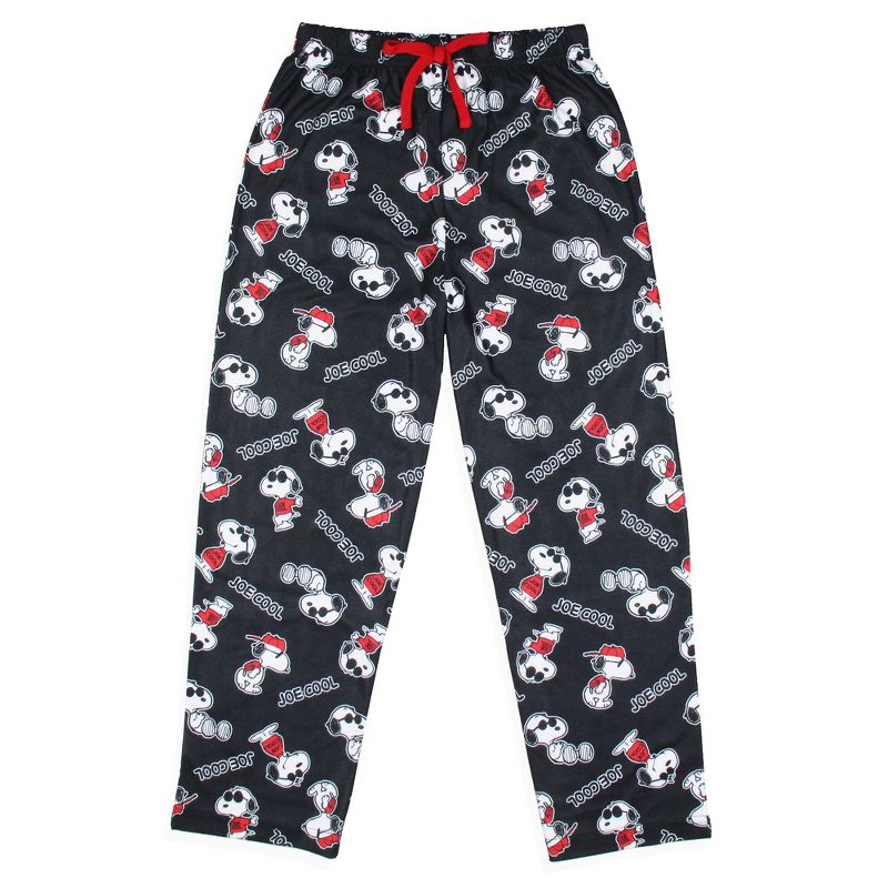 Peanuts Boys' Joe Cool Snoopy Character Tossed Print Sleep Pajama Pants Black, 1 of 5