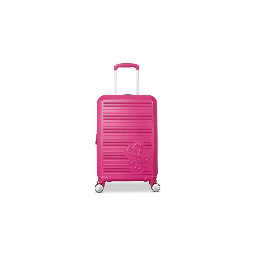 Photos - Travel Accessory Sarah Jessica Parker Signature Hardside Expandable Large Checked Spinner Suitcase - Candy 