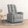 vidaXL Modern Relaxation Recliner in Light Gray Polyester Fabric Material - Comfortable Seat Filled with Sponge & PP Cotton - 2 of 4
