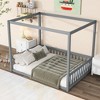Whisen Full Canopy Floor Bed with Fence & Guardrails - 2 of 4