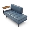 CAVINAS Modern Faux Leather Upholstered Single Sofa with Side Table, 360-degree Swivel Tray Couch for Living Room, Accent Sofa for Bedroom - 4 of 4