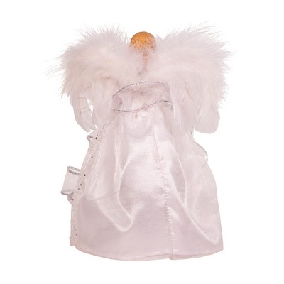 10-Inch Silver and White Lighted Angel Tree Topper