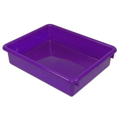Romanoff Stowaway 3" Letter Tray no Lid, Purple (Pack of 6)