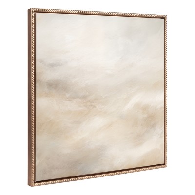 30"x30" Gold Framed Abstract Canvas Wall Art
