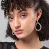 SOHI Women's Baby Pink Circular Teardrop Earrings - 3 of 4
