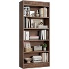 71" Farmhouse Bookcase w/Double Fluted Design, 5 Tier Tall Bookshelf with Wooden Base, Wooden Bookshelf Rustic Vintage Book Shelf for Office Library - 2 of 4