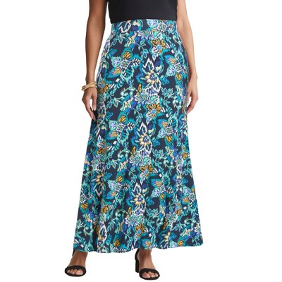 Jessica London Women's Plus Size Everyday Stretch Knit Maxi Skirt