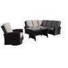 Courtyard Casual Cheshire 5 pc Chow Dining Recline Sectional Set with Swivel Glider - 4 of 4