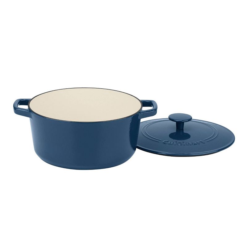 Cuisinart Chef&#39;s Classic 5qt Blue Enameled Cast Iron Round Casserole with Cover - CI650-25BG, 5 of 6