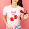 Simply Sage Market Women's Coquette Cherries Short Sleeve Graphic Tee - 2 of 3