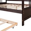 Full Size Daybed With Twin Trundle, Wooden Full Size Daybed Bed Frame With Rails For Bedroom Living Room No Box Spring Needed - 4 of 4