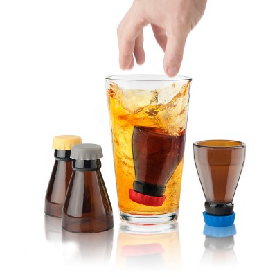 Final Touch 2 Ounce Beer Bomb Shot Glass, Set of 4