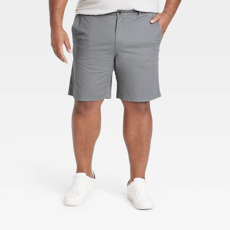 Men's Every Wear 9" Flat Front Chino Shorts - Goodfellow & Co™ Thundering Gray, 1 of 5
