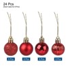 Unique Bargains Acrylic DIY Craft Party Christmas Tree Ornament Hanging Balls 1.18" 24 Pcs - 3 of 4