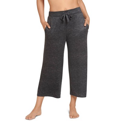 Colsie Women's Cozy Lounge Jogger Pajama Pants (Charcoal, 1X) at   Women's Clothing store