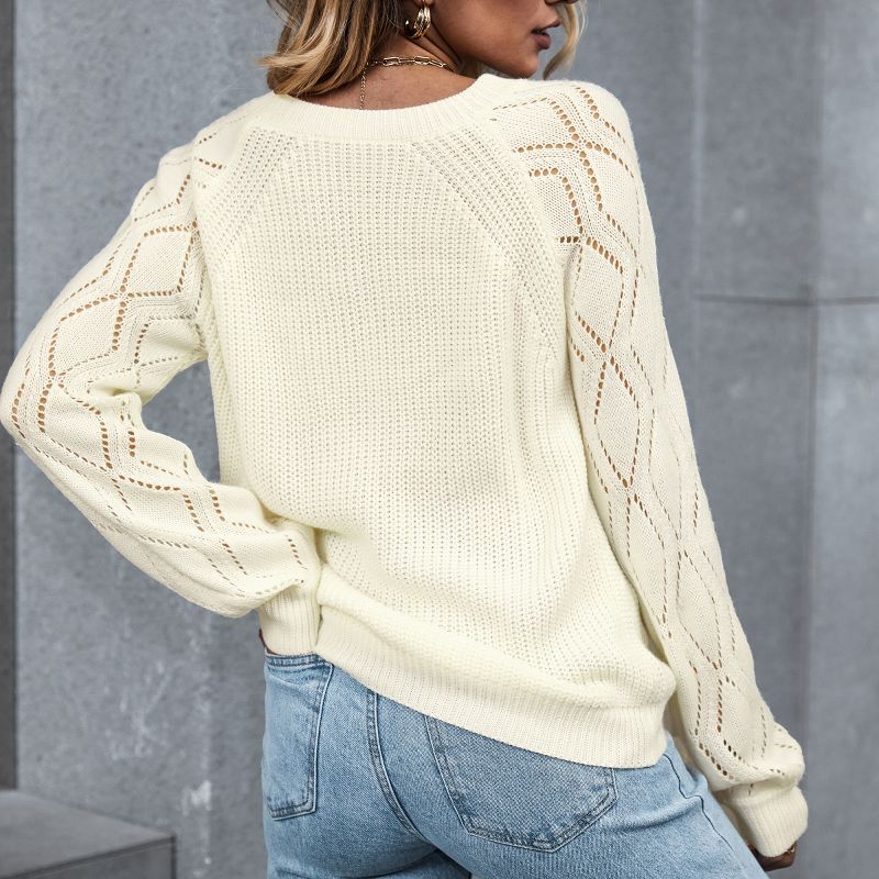 Women's Cutout Raglan Long Sleeve Sweater - Cupshe, 4 of 6