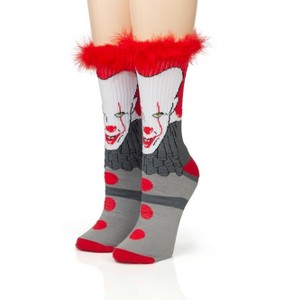 Hypnotic Socks IT Pennywise Athletic Crew Socks - Tube Socks for Adults with 3D Print - 1 Pair - 1 of 4