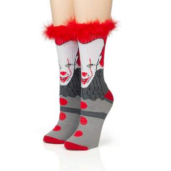 Hypnotic Socks IT Pennywise Athletic Crew Socks - Tube Socks for Adults with 3D Print - 1 Pair