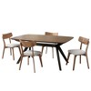 5-Piece Dining Set with Kitchen Table and 4 Armless Chairs - 2 of 4