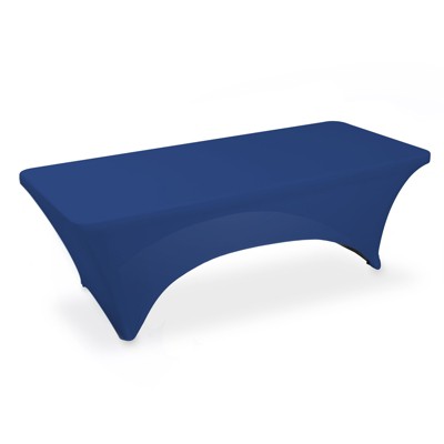 Lann's Linens Fitted Tablecloths for Rectangular Tables - Wedding, Banquet, Trade Show Polyester Cloth Fabric Cover
