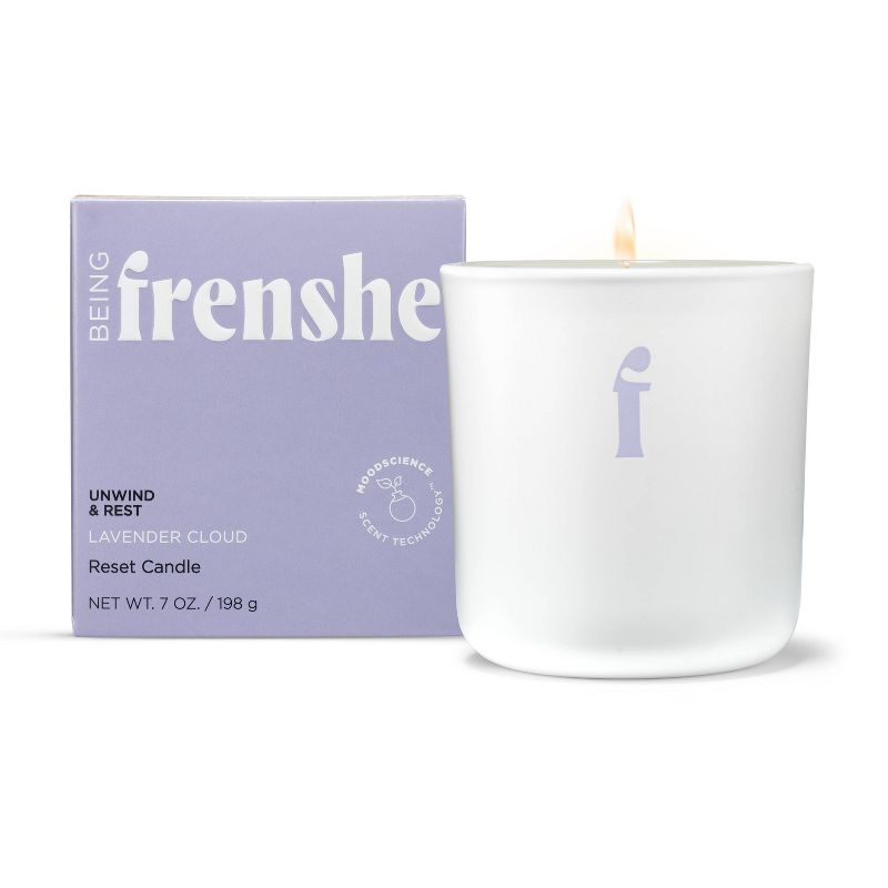 Being Frenshe Reset Candle with Essential Oils to Calm &#38; Relax - Lavender Cloud - 7oz, 1 of 12