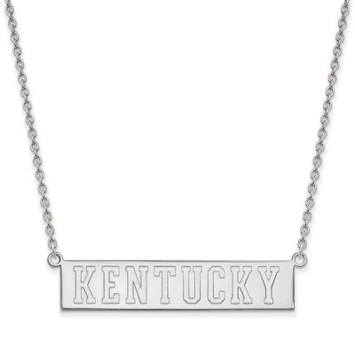 Black Bow Jewelry 10k White Gold Kentucky Wildcats NCAA Necklace 18 Inch