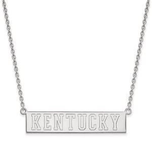 Black Bow Jewelry 10k White Gold Kentucky Wildcats NCAA Necklace 18 Inch - 1 of 4