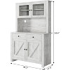 Modern Kitchen Pantry Cabinet with Microwave Stand, Tall Hutch Bar Cabinet with Drawers & Adjustable Shelves, Large Wood Storage for Dining Room - 3 of 4