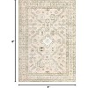 Washable Boho Farmhouse Area Rug, Soft Geometric Carpet, Non-Slip Low Pile Rug for Living Room Bedroom Dining Office - 2 of 4