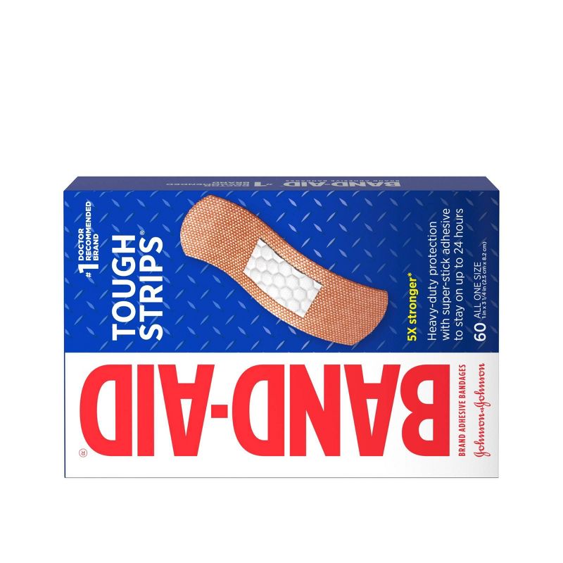 Band-Aid Tough Strips Heavy Duty Super Stick Adhesive Bandages - 60ct, 3 of 9