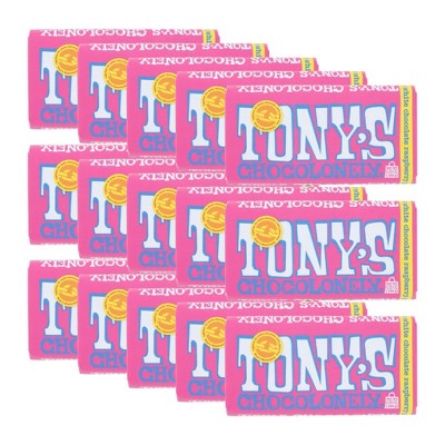 Tony's Chocolonely White Chocolate Raspberry Pop Bar - Case of 15/6.35 oz