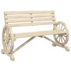 vidaXL Patio Bench 2-Seater Solid Wood Fir - 2 of 4