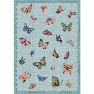 Garvee Machine Wash Area Rugs for Living Room, Butterfly Vintage Boho Carpet, Soft Non-Slip, Low Pile Large Area Rug for Dining Room - 1 of 1