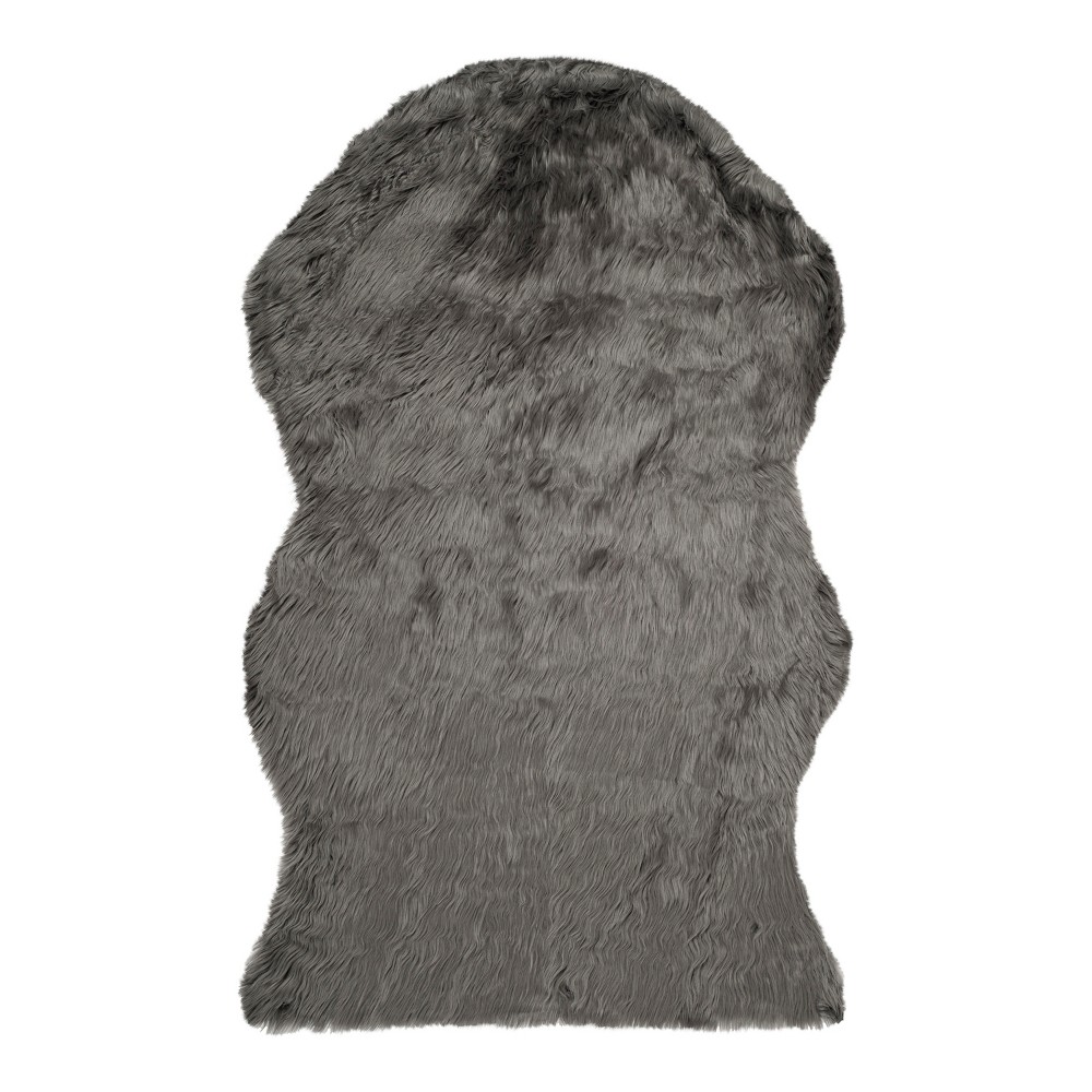 Haven Faux Sheepskin Rug - Gray (2'x3') - Safavieh