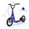 Costway Kick Scooter Carbon Steel Frame W/12'' Air Filled Wheel Youth Kids - image 3 of 4