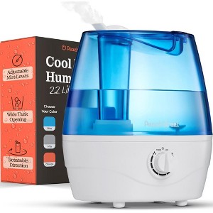 Peach Street Cool Mist Humidifiers for Bedroom - 2.2L Tank, Baby, Office, Quiet Ultrasonic Vaporizer, Adjustable Mist Level, Large Area, Easy Clean - 1 of 4