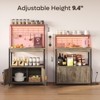 Bestier Bakers Rack with Power Outlet, Height-Adjustable 45" to 55" Kitchen Microwave Stand with Sstorage Cabinet,Kitchen Stand with 10 S-Hooks - 4 of 4
